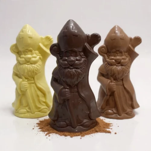 Wuivende sint in chocolade van Praliboetiek