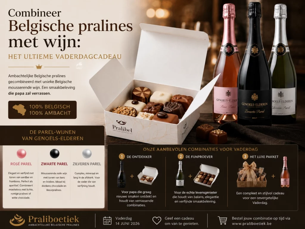 Combineer Belgische pralines met wijn: het ultieme Vaderdagcadeau
